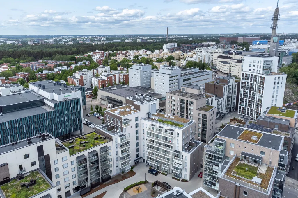 Aerial - Modern Flat with Balcony in Pasila, Helsinki