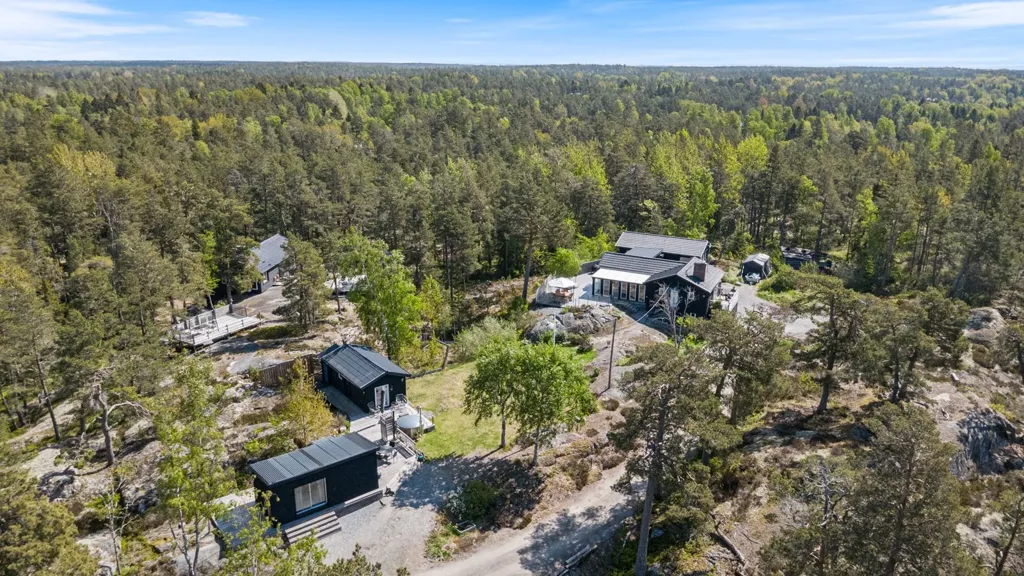 Aerial - Seaside Villa with Sauna & Pool near Ingaröfjärden