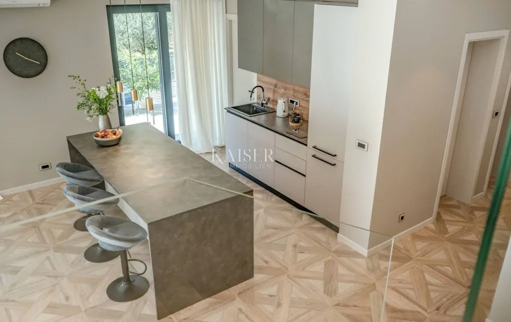 Köök - Luxury Villa with Pool in Mošćenička Draga