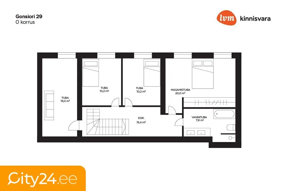 Plan - Spacious 5-Bedroom Flat in Tallinn Centre