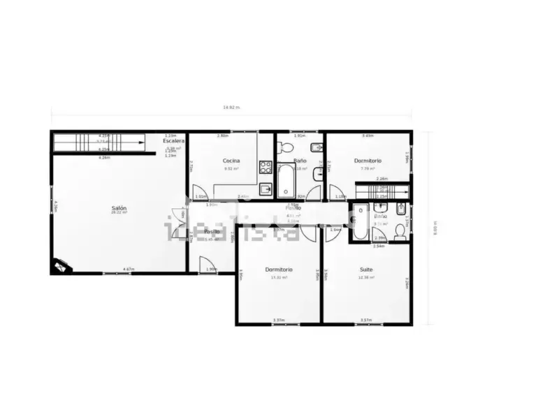 Floor Plan - Chalet with Private Pool in Calle Lugar Granda