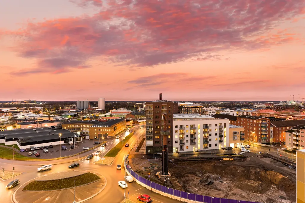 Vue aérienne - Apartment with City View in Central Linköping