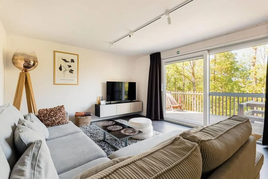 Living Room - New Villa with Sauna in Beauraing