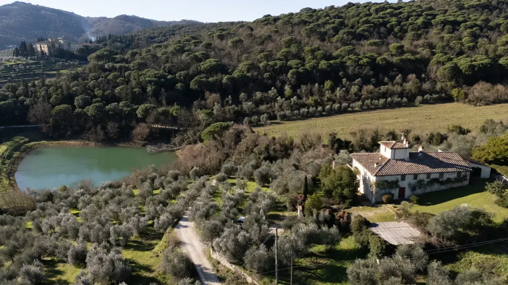 Vue aérienne - Villa with Pool and Tuscan Hills View in Rignano Sull'Arno