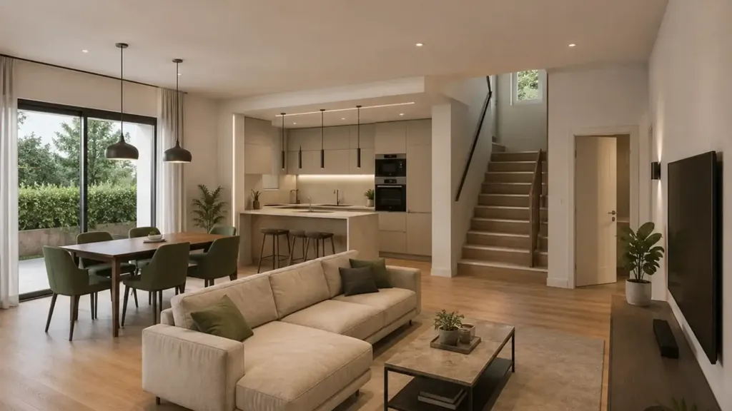 Séjour - Modern Villa with Private Garden in Zero Branco