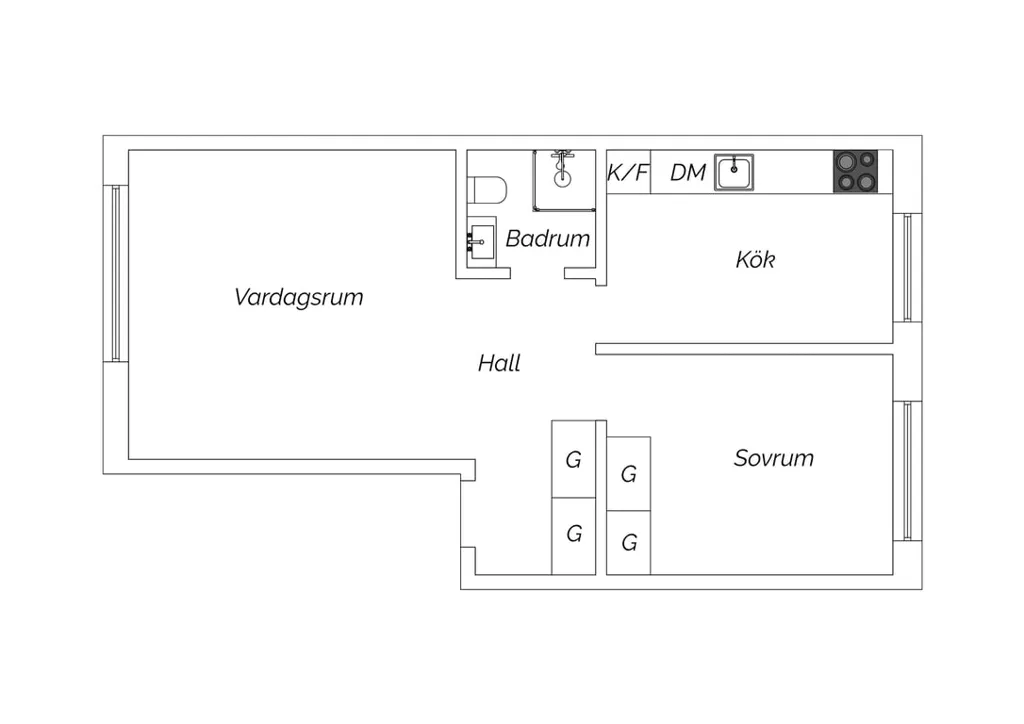 Plan - 1930s Character Flat with Garden in Värnhem