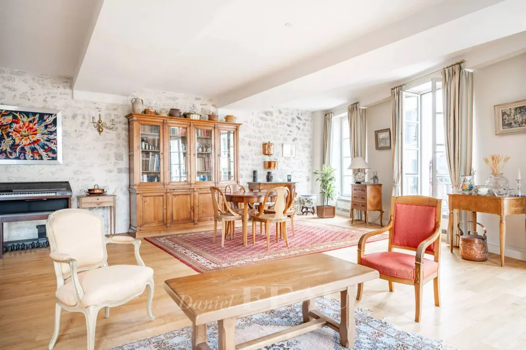 Séjour - Appartement Charmant avec Ascenseur à Saint-Germain-en-Laye