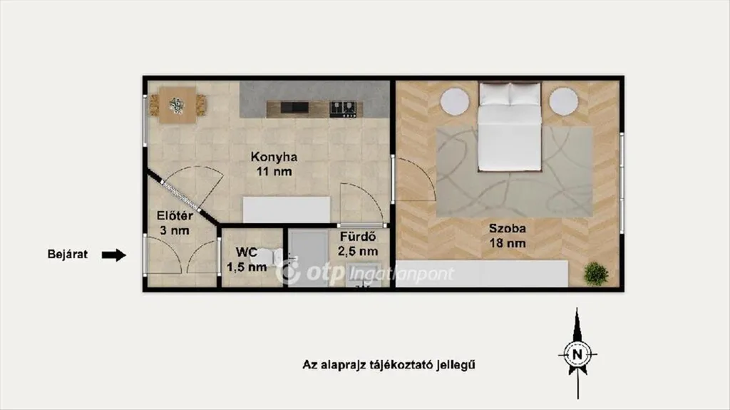 Planimetria - Bright Apartment with Balcony in Budapest VIII