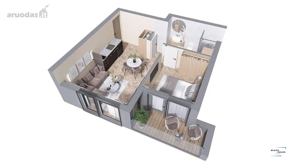 Planimetria - Beachfront Apartment with Sea View in Palanga