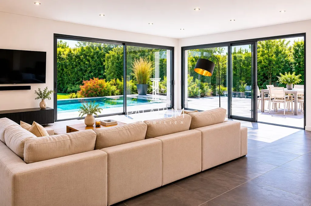 Soggiorno - Contemporary Villa with Pool in Gap