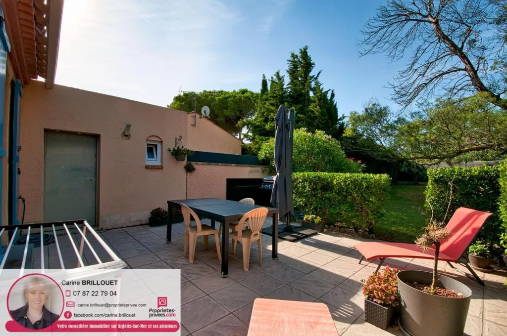 Terrasse - Villa Rénovée avec Jardin dans Résidence