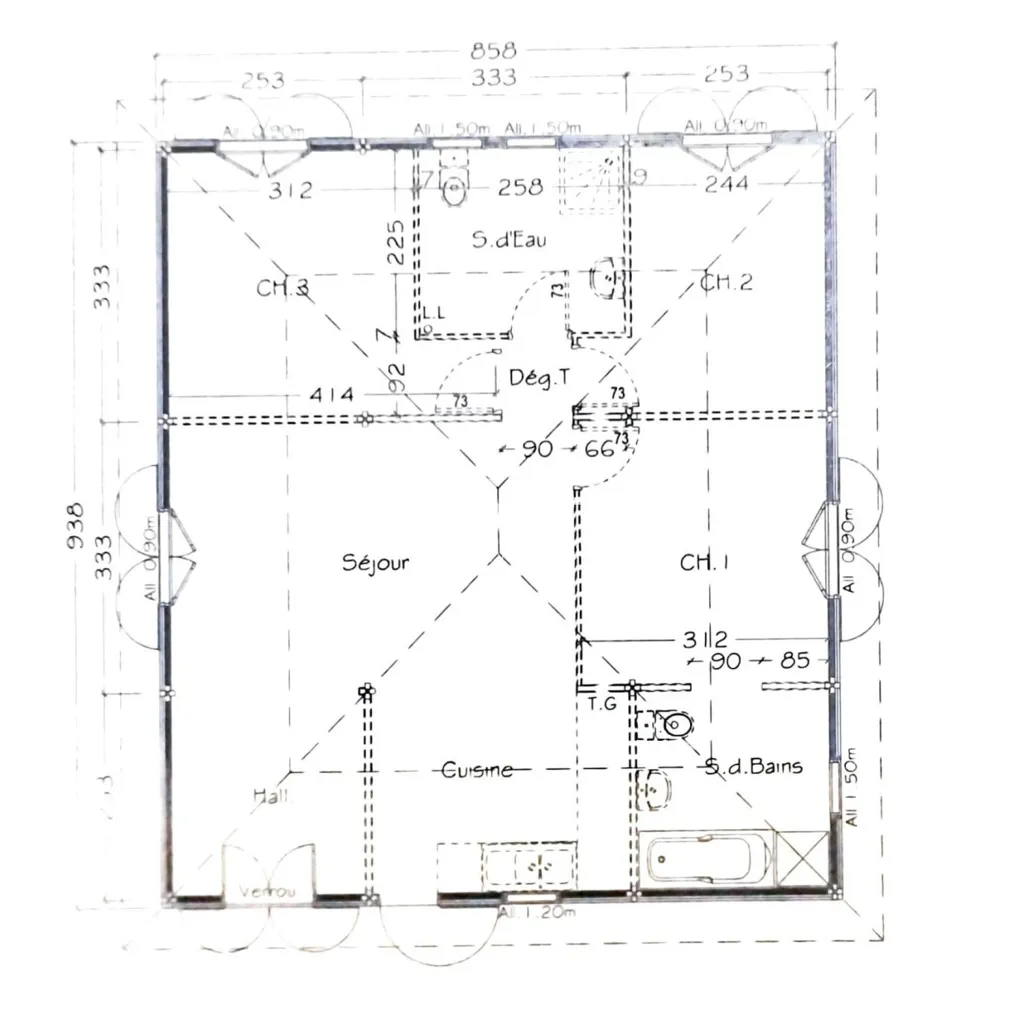 Plan - Maison Individuelle avec Jardin à Port-Louis