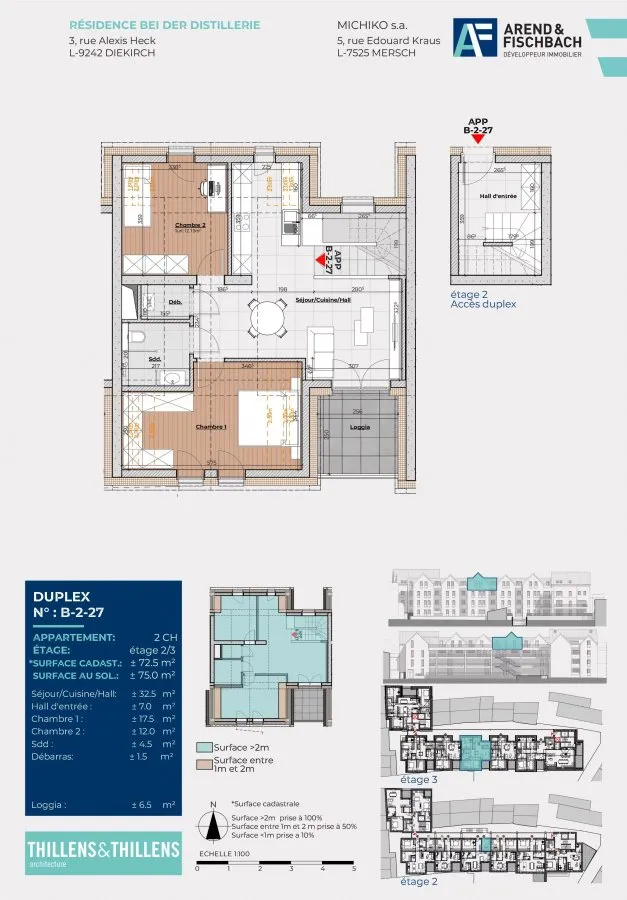 Plaan - Duplex Apartment with Loggia in Diekirch