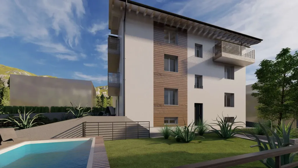 Modern Bilocale with Mini Pool in Pisogne