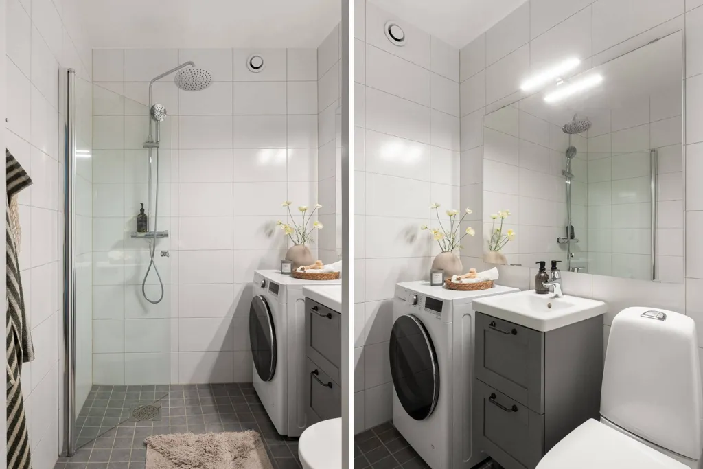 Salles de bain - Bright Two-Bedroom Flat with Large Terrace in Stockholm