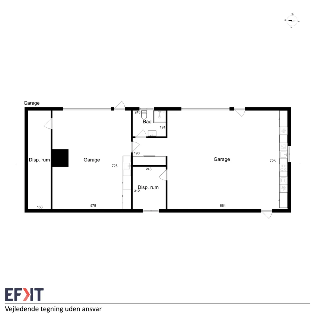 Planimetria - Fenced Villa with Garden in Vojens