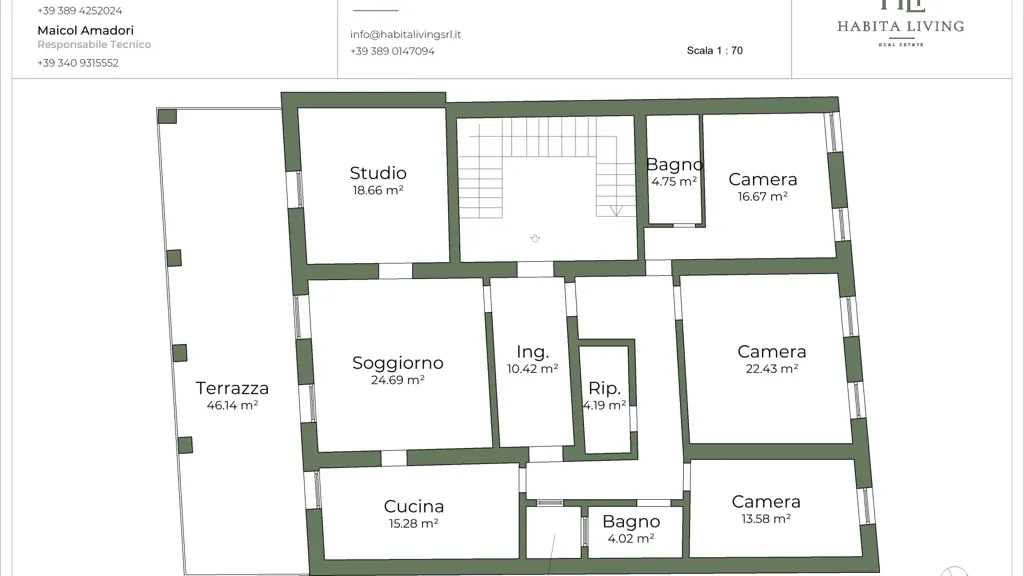 Historic Attico with Panoramic Terrace in Forlì