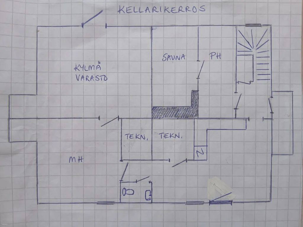 Planimetria - Spacious Detached House with Garden in Tuimala