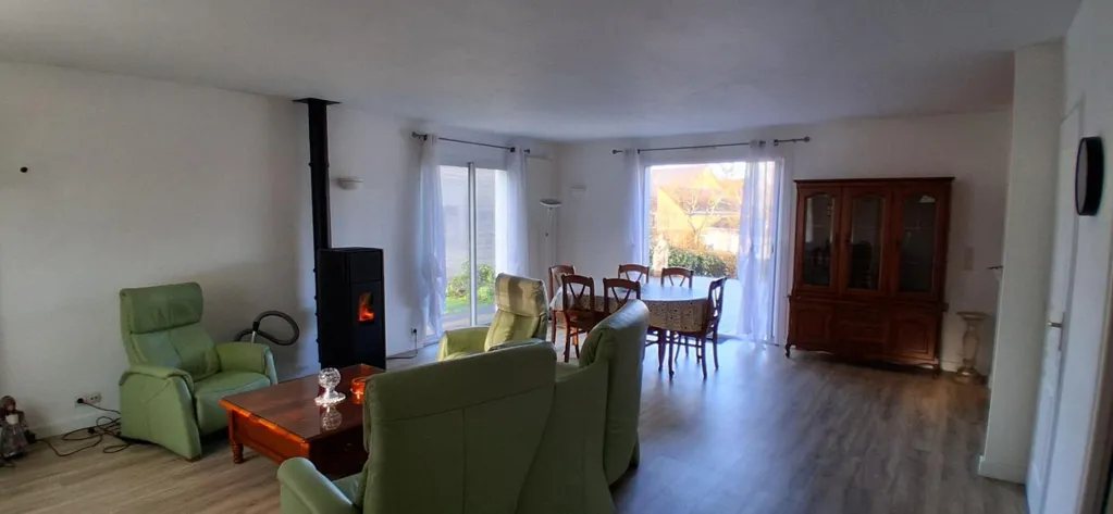 Living Room - House with Terrace in Malville