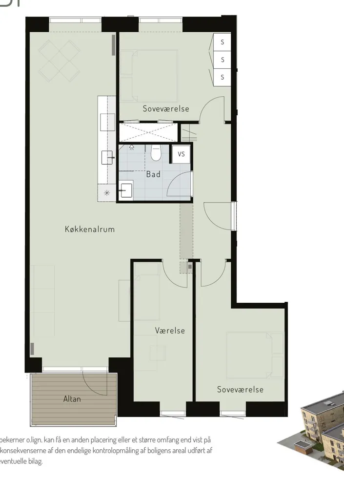 Plan - Apartment with Balcony in Carl Bro Haven
