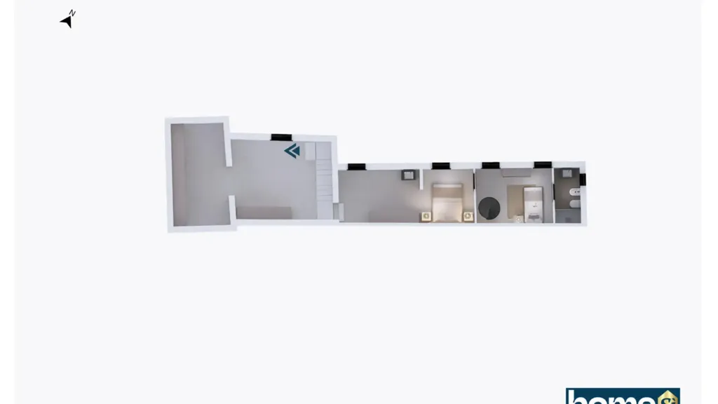 Plan - Restored House with Private Courtyard in Modena