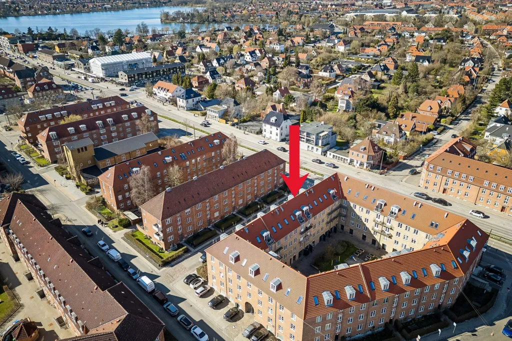 Vista aerea - Apartment with Terrace in Valby