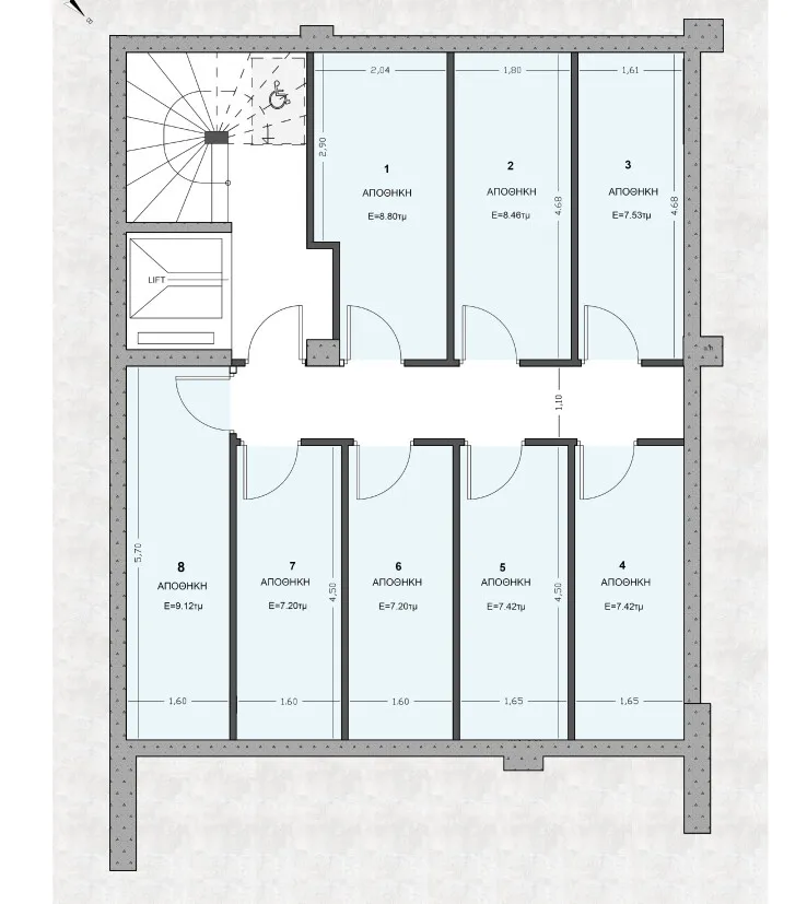 Planimetria - Under Construction Flat with Parking in Thessaloniki