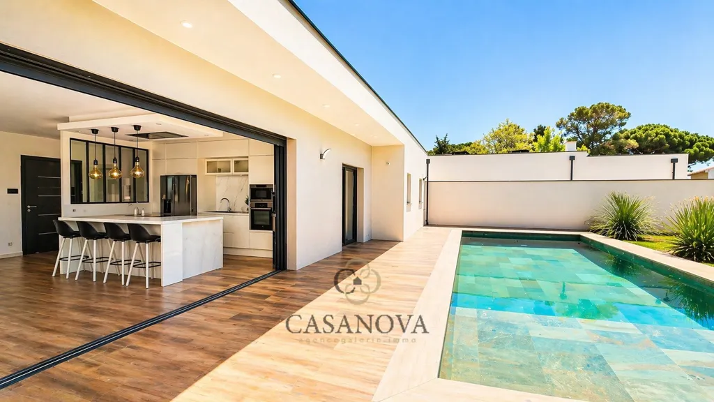 Piscina - Contemporary Villa with Pool near Montpellier