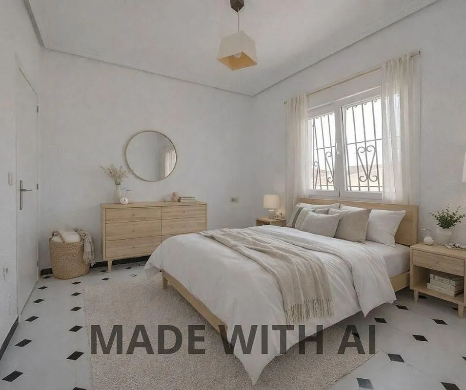 Bedrooms - Chalet with Pool and Sea View in El Chaparral