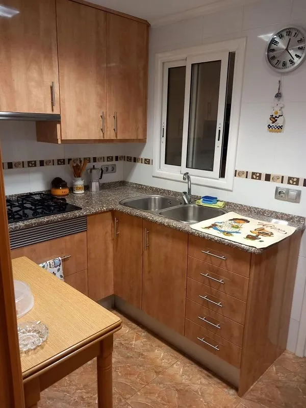 Köök - Apartment with Terrace in La Geltrú