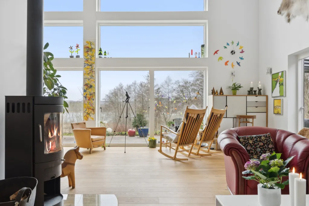 Séjour - Swedish Villa with Panoramic Nature View in Hoptrup