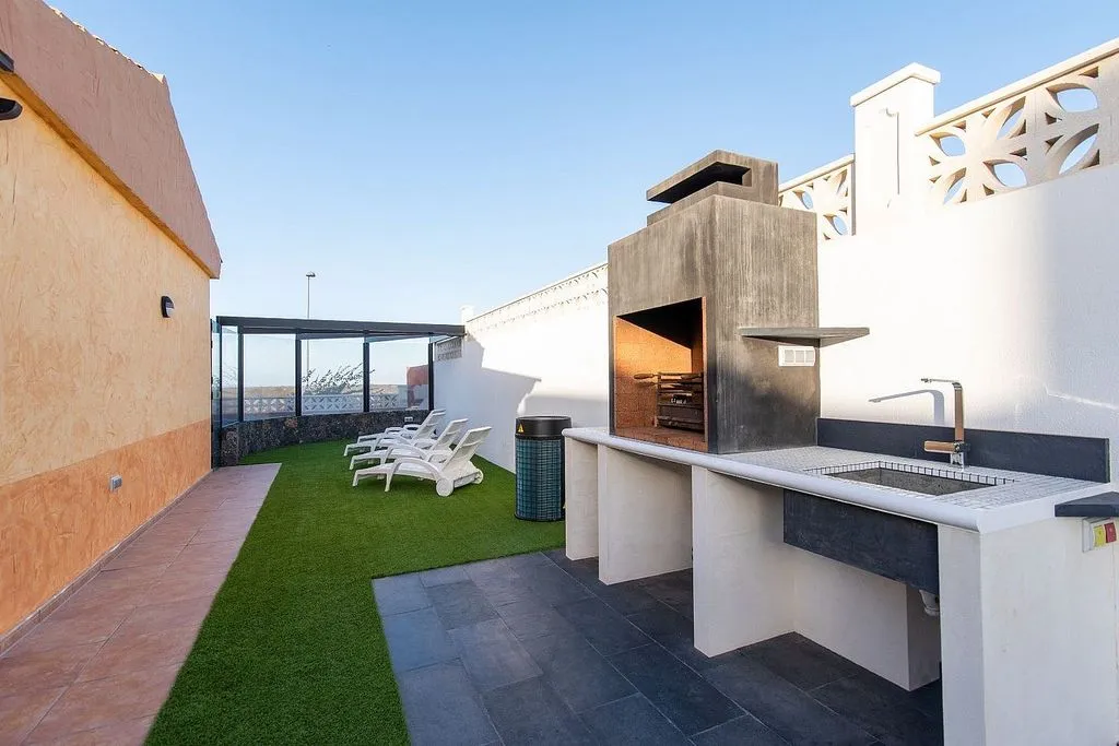 Terrass - Chalet with Pool and Sea View in Corralejo