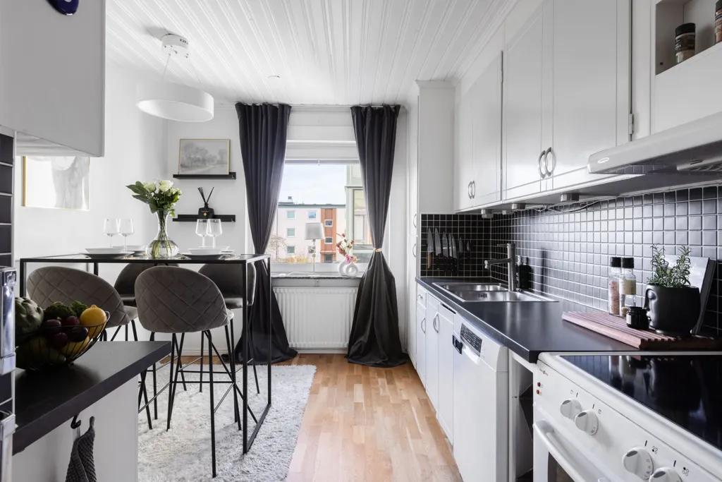 Köök - Two-Bedroom Flat with Balcony in Jönköping
