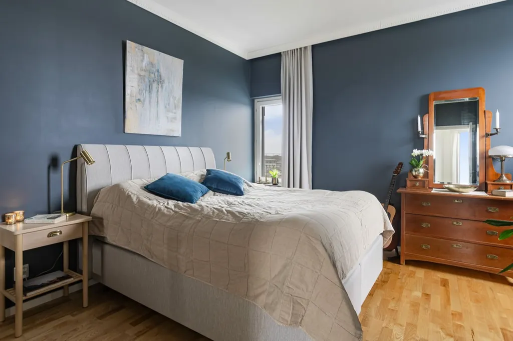 Camere da letto - Etagé Flat with Balcony & Rooftop in Kalmar