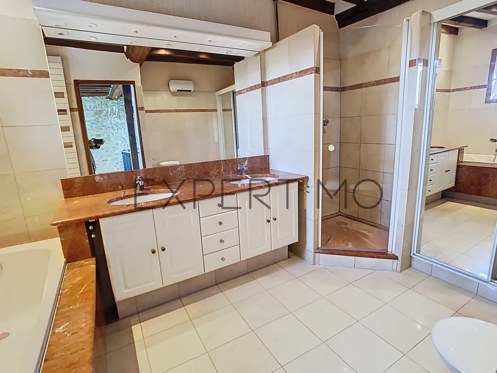 Bathrooms - Renovated Stone House with Workshop in Noyers-Bocage