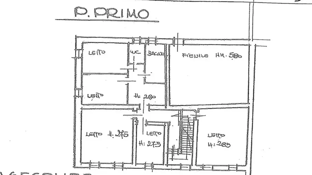 Plan - Historic Rustico with Garden in Solferino