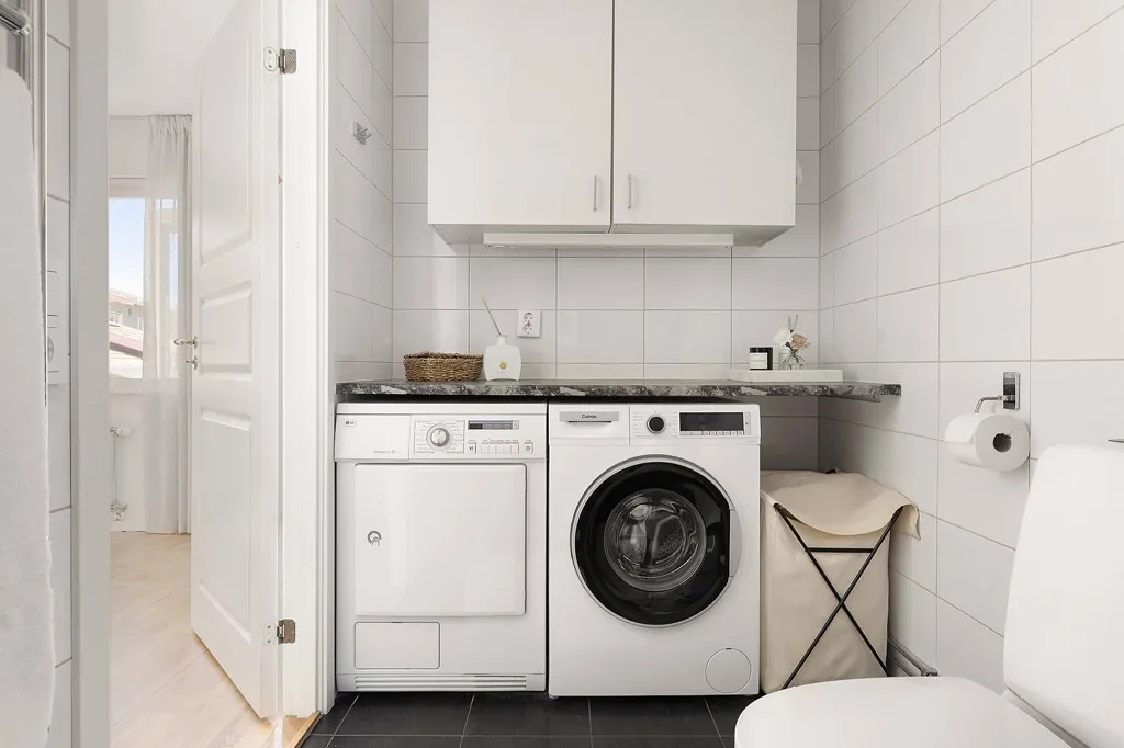 Utility Room - Renovated Apartment with Balcony in Kungsbacka