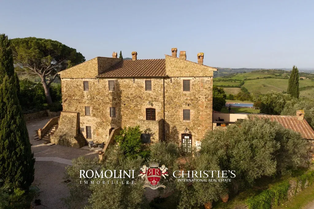 Vue aérienne - 17th-Century Villa with Pool in Maremma, Tuscany
