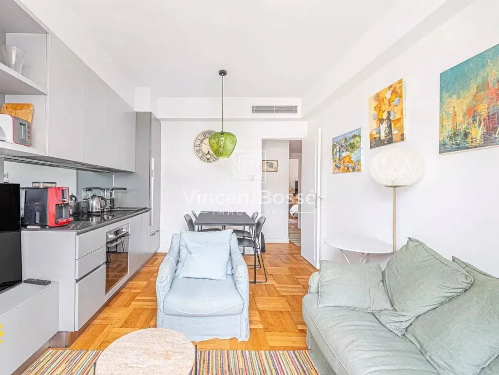 Living Room - Renovated Apartment with Balcony in Nice