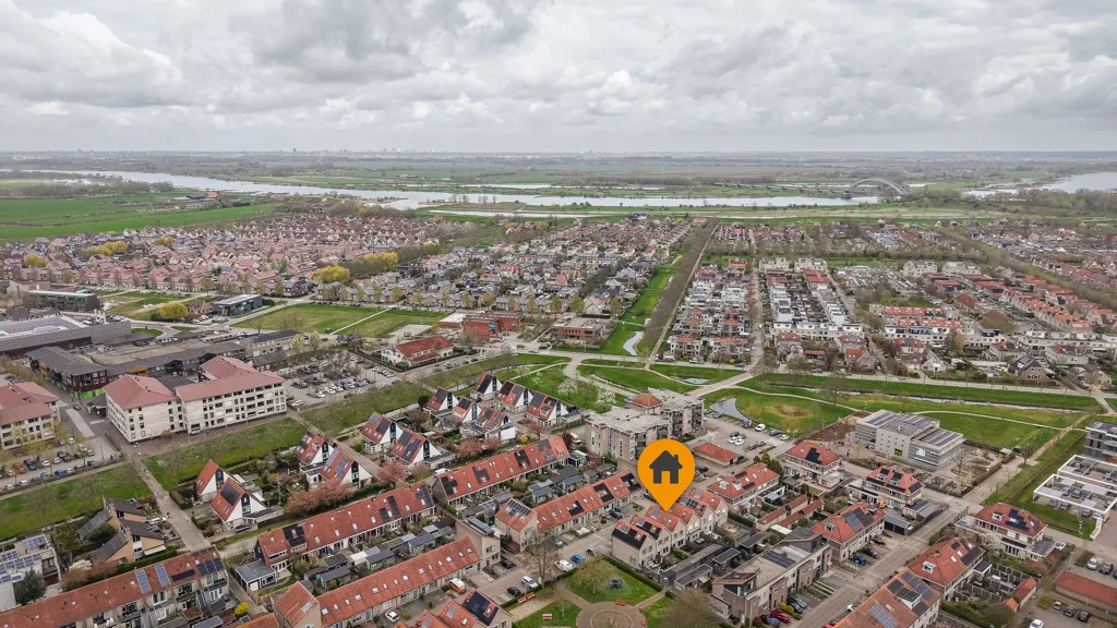 Vue aérienne - Energetically Efficient Family Home in Culemborg