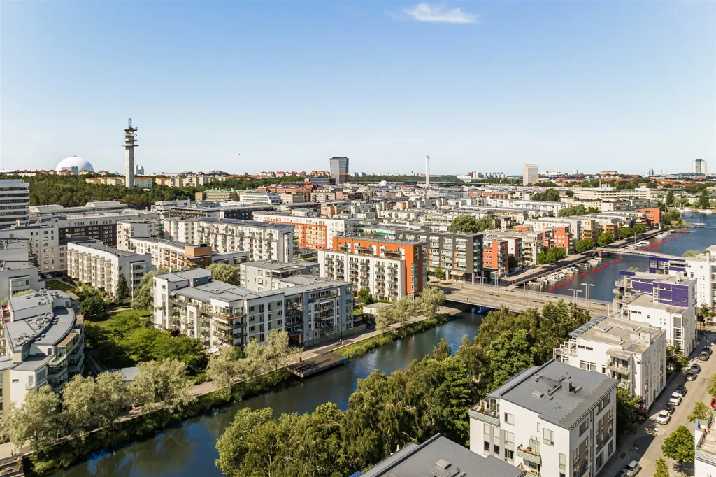 Vue aérienne - Luxury Apartment with Balcony in Sjöstan
