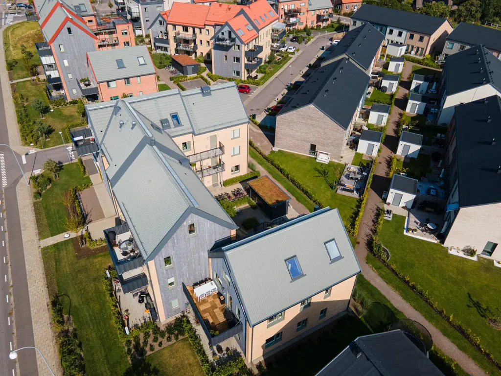 Vue aérienne - Modern Flat with Terrace in Viken, Skåne