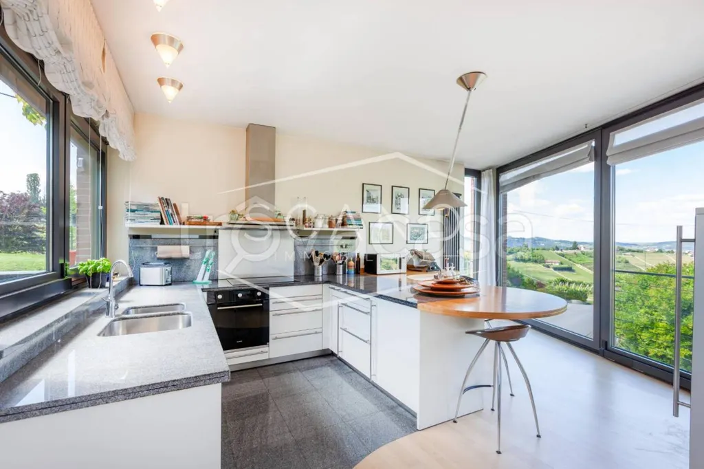 Kitchen - Architectural Villa with Panoramic View in Alba