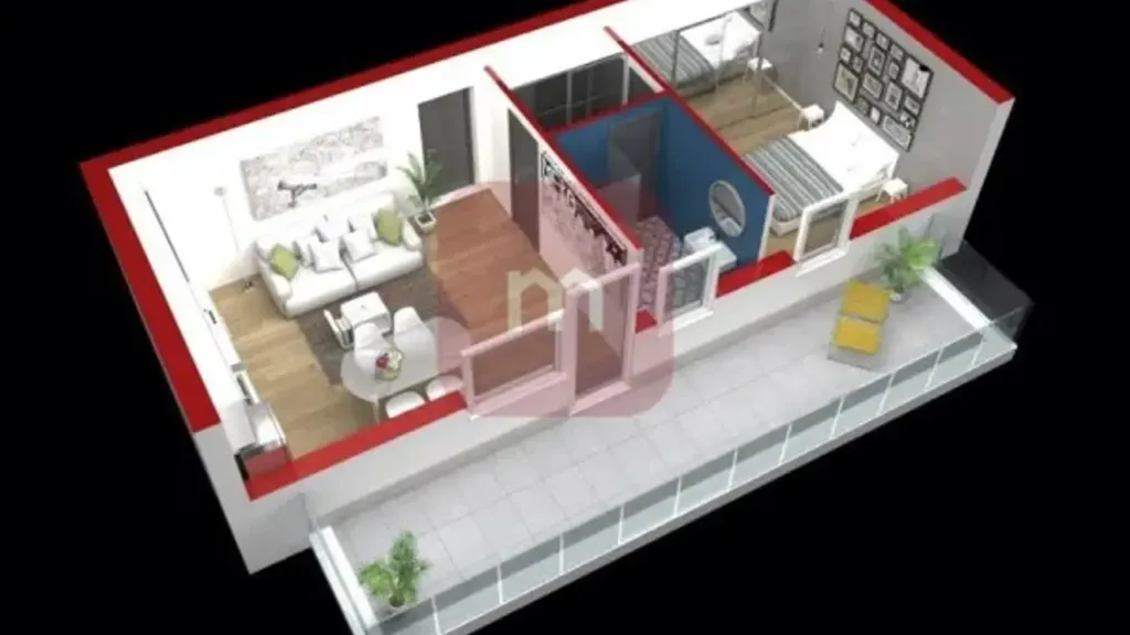 Plan - Modernised Apartment with Balcony in Rome