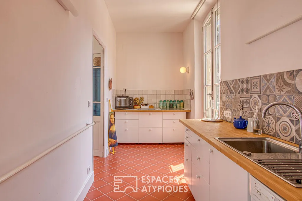 Cucina - Charming Apartment with Terraced Garden in Avignon