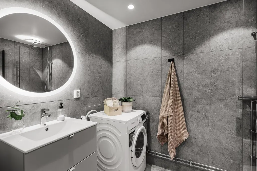Salles de bain - Apartment with Balcony and Garden View in Malmö