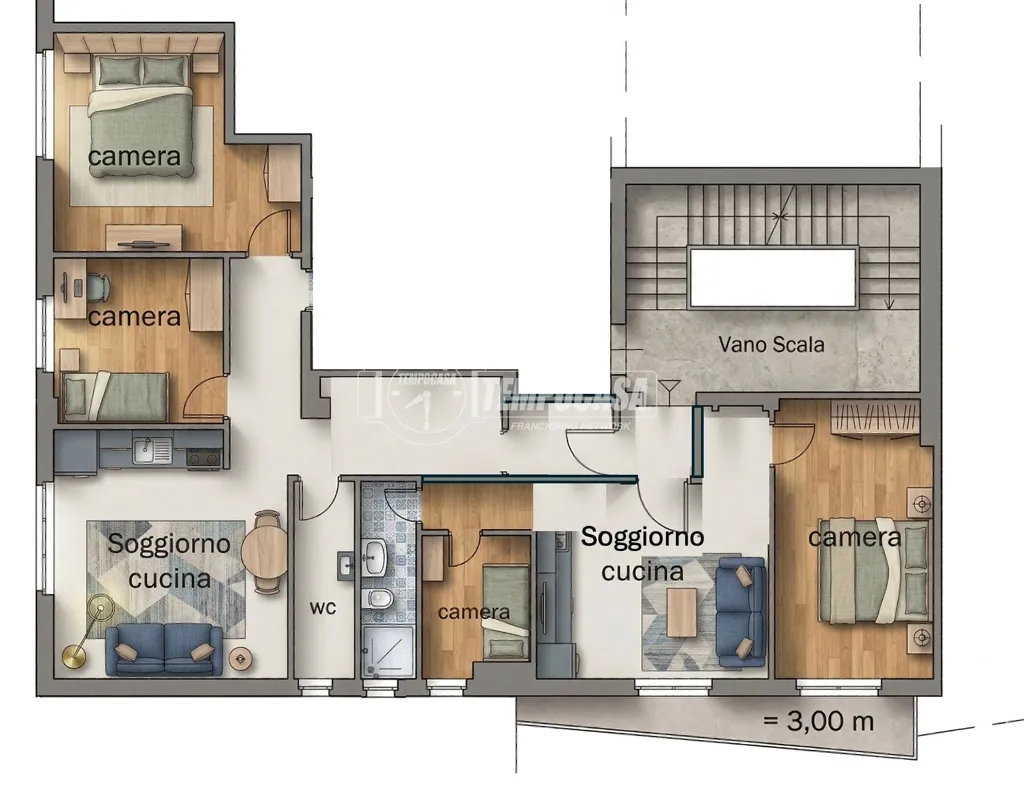 Plan - Divisible Apartment in Central Civitanova Marche