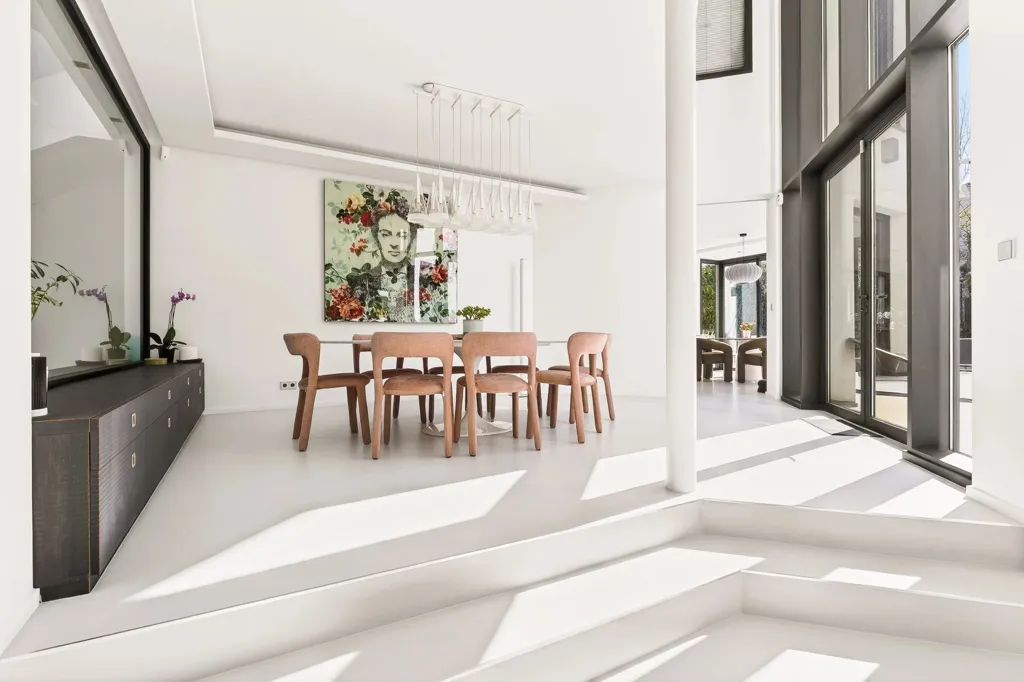 Salle à manger - Propriété Architecturale avec Piscine à Garches