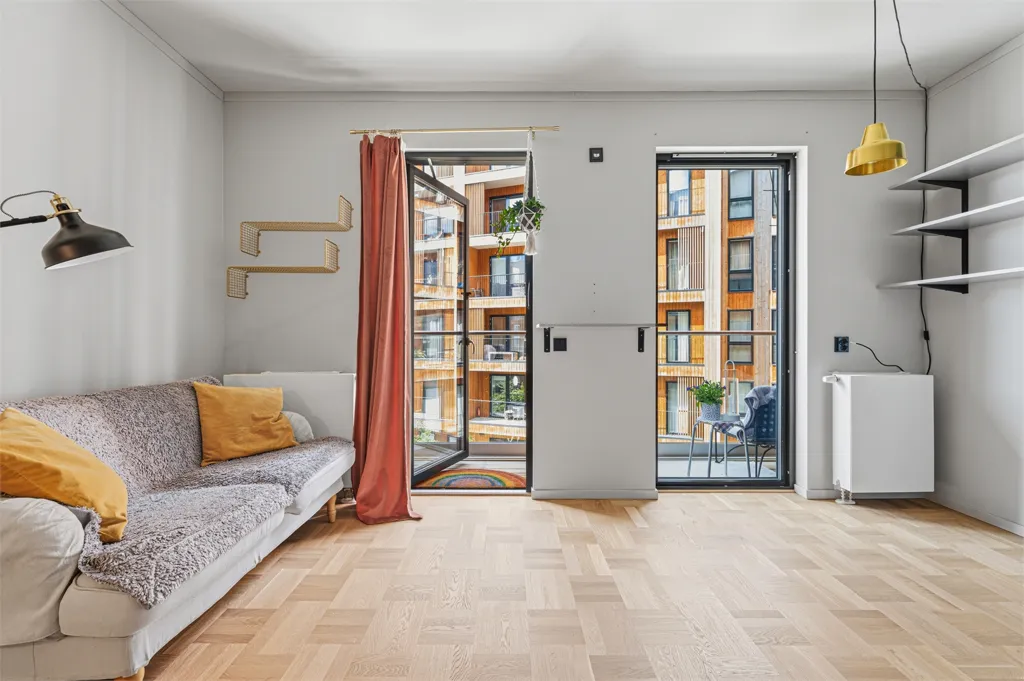 Living Room - Modern Flat with Balcony in Rosendal