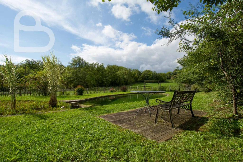 Jardin - Domaine en Pierre avec Bassin à Gourdon